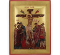 Crucifixion Orthodox Icon | 18kt Gold Leaf Byzantine