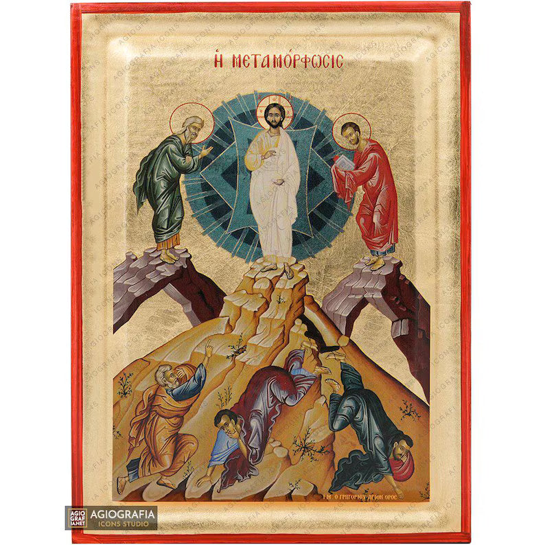 Transfiguration Orthodox Icon | 18kt Gold Leaf Byzantine Icon